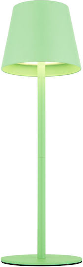 Globo Lighting Metal Table Lamp with Green Shade and Base