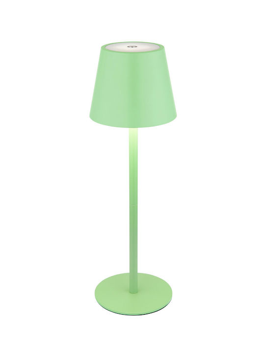 Globo Lighting Table Lamp with Green Shade and Base