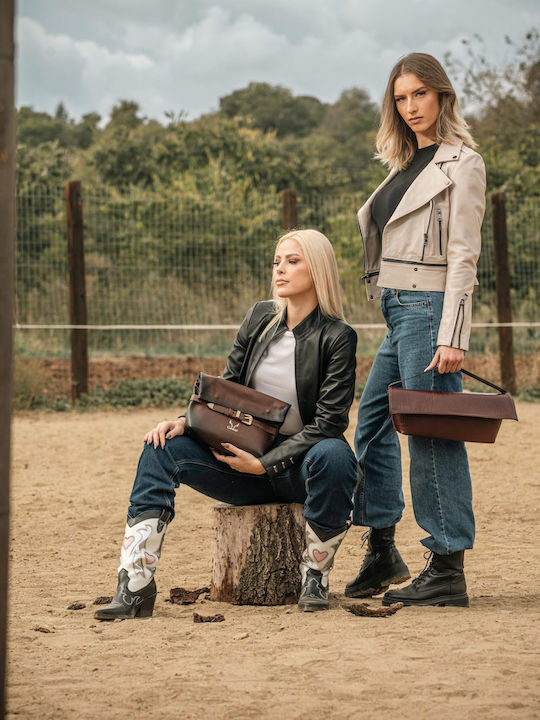 Leather Women's Brown Crossbody Bag