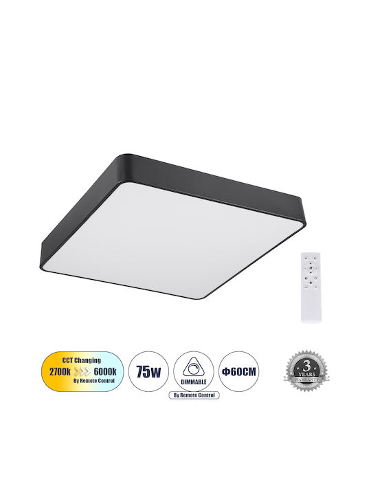 GloboStar Kamala În aer liber Panou LED Putere 75W cu Alb Cald Lumini Lungime 60cm.