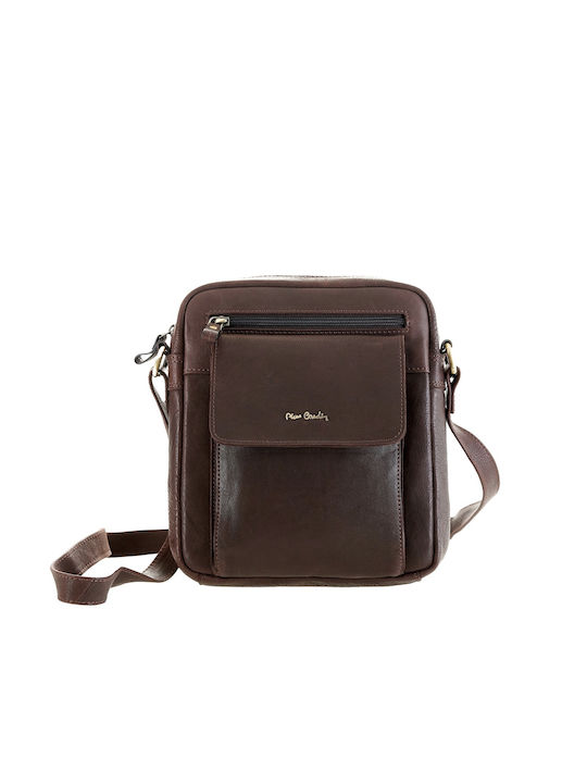 Leder Herrentasche Schulter / Crossbody Schwarz 8423
