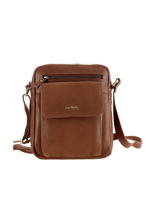 Leder Herrentasche Schulter / Crossbody Schwarz 8423