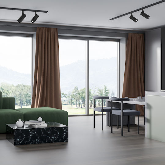 Eko Light Magnetic Dublu LED Alb Natural Spot în Culoare Negru
