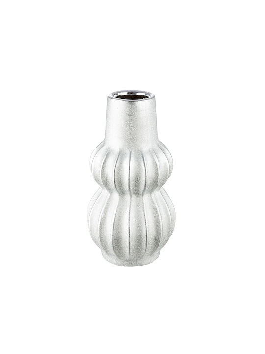 ArteLibre Vază Decorativă Ceramică Argintiu 12x12x22cm 1buc