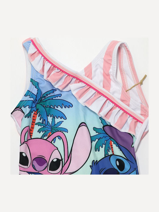Disney Lilo & Stitch Παιδικό Μαγιό Ολόσωμο Ροζ