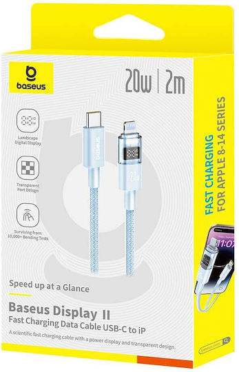 Baseus Data USB-C to Lightning Cable 20W Blue 2m (P10382703311-01)