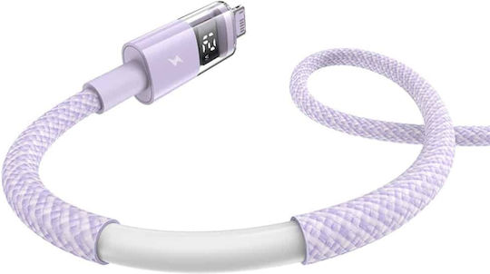 Baseus Data Редовна USB-A към Lightning кабел 12W Лилав 2м (P10382700511-01)
