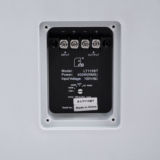 GloboStar Fdb Lt115bt Παθητικό Επιτοίχιο Ηχείο 400W (Τεμάχιο) Λευκό
