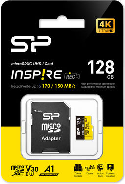 Silicon Power microSDXC 128GB U3 V30 A1 UHS-I 170MB/s με αντάπτορα
