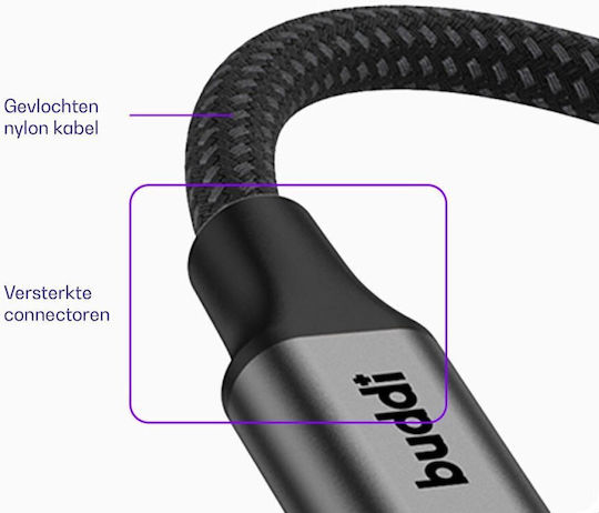 Buddi USB 2.0 Kabel USB-A-Stecker - USB-A-Stecker / USB-A-Buchse / USB-B-Stecker Schwarz 3m
