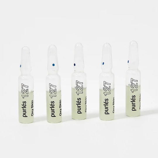 Purlés 127 Oxy Skin Cell Activator Serum Hidratare și Anti-îmbătrânire pentru Față pentru Strălucire 5x2ml