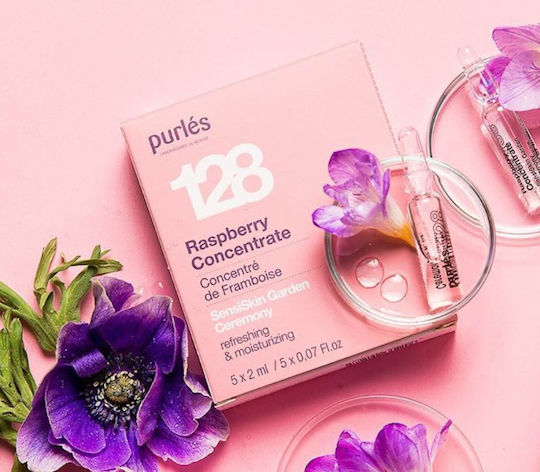 Purlés Serum Ανanti-Îmbătrânire Cu Zmeură Concentrată Pentru Fata Cu Vitamina C Pentru Strălucire Și Revitalizare 5x2ml