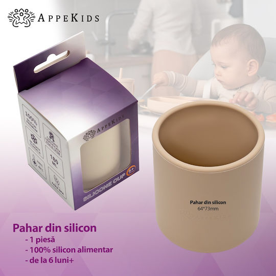 AppeKids Căniță pentru copii din Silicon Bej 180ml