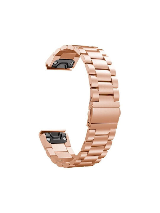 Best Accessories Strap Stainless Steel Golden Rose Garmin Fenix 5s 6s 7s 8 43mm