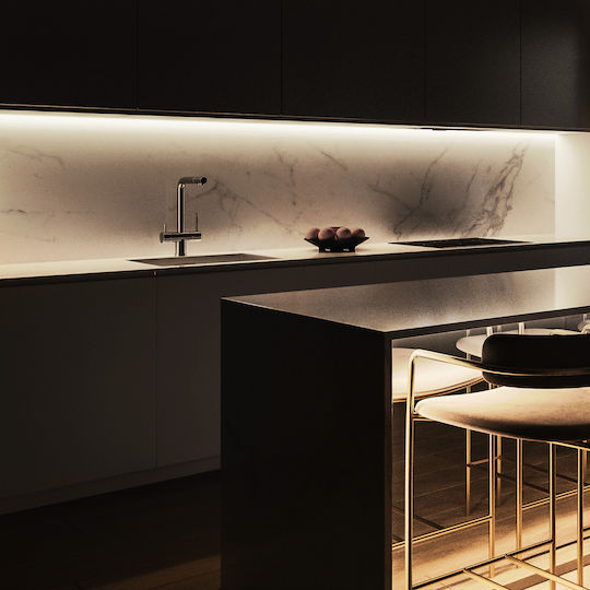 Eko Light Ταινία LED 12V Θερμό Λευκό Φως 30m Τύπου COB