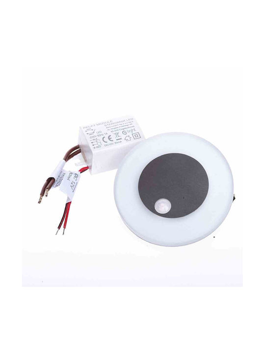 Eko Light Χωνευτό Σποτ με Ενσωματωμένο LED και Θερμό Λευκό Φως 1τμχ