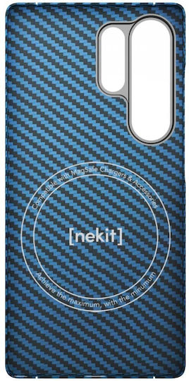 Nekit Umschlag Rückseite Aramid Fiber 1mm Blau (Galaxy S25 Ultra,Samsung S25 Ultra)