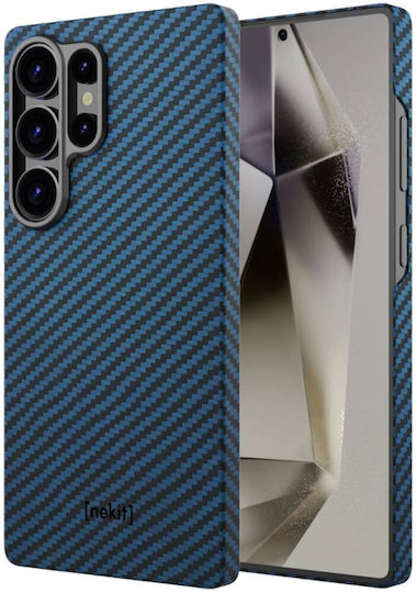 Nekit Umschlag Rückseite Aramid Fiber 1mm Blau (Galaxy S25 Ultra,Samsung S25 Ultra)