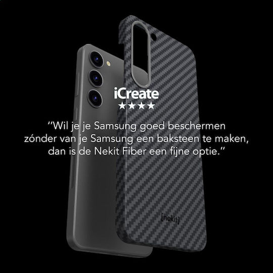 Nekit Back Cover Aramid Fiber 1mm Black (Galaxy S23)