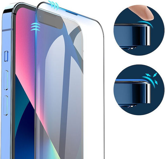 Hoco 3D 0.4mm Gehärtetes Glas Schwarz (Galaxy A31iPhone 13 Pro Max)