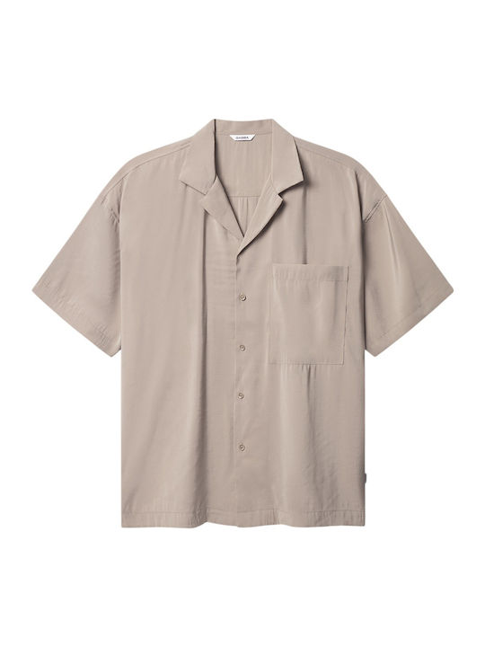 Resort Κοντομάνικο Πουκάμισο σε Κανονική Γραμμή Beige