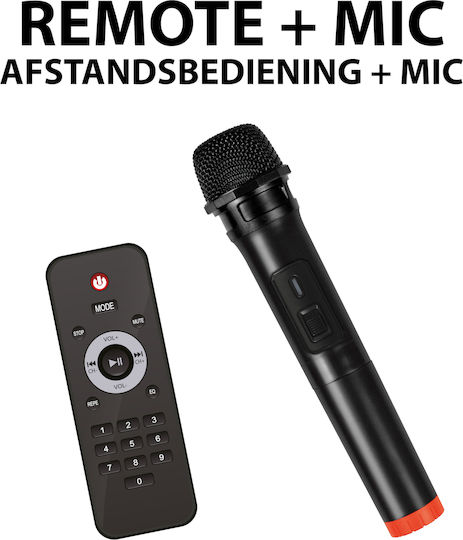 N-Gear Karaoke Speaker with Wireless Microphone and Lighting Effects Let's Go Party 5150 in Black Color