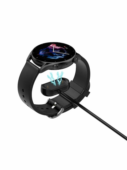Techsuit Φορτιστής για Amazfit Cheetah, Pro, T-Rex Ultra, T-Rex 2, GTR4, GTS4 Μαύρος