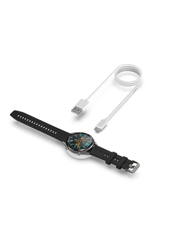 Techsuit Ladegerät für Honor Watch 5, GS4, GS3, 4 Weißς