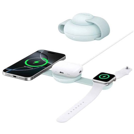 Anker Φορτιστής Magsafe 15W Πράσινος (MagGo 3-in-1)