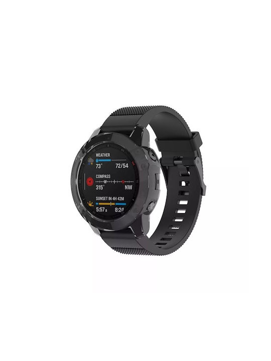 Best Accessories Silicone Case In Black Transparent Color Garmin Fenix 7