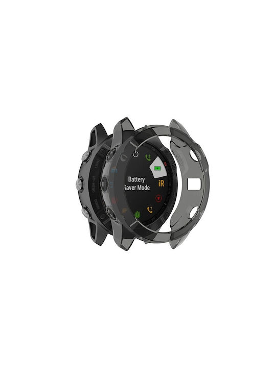 Best Accessories Silicone Case In Black Transparent Color Garmin Fenix 7