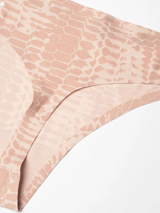 Damen Zeichenfolge Nahtlos Beige