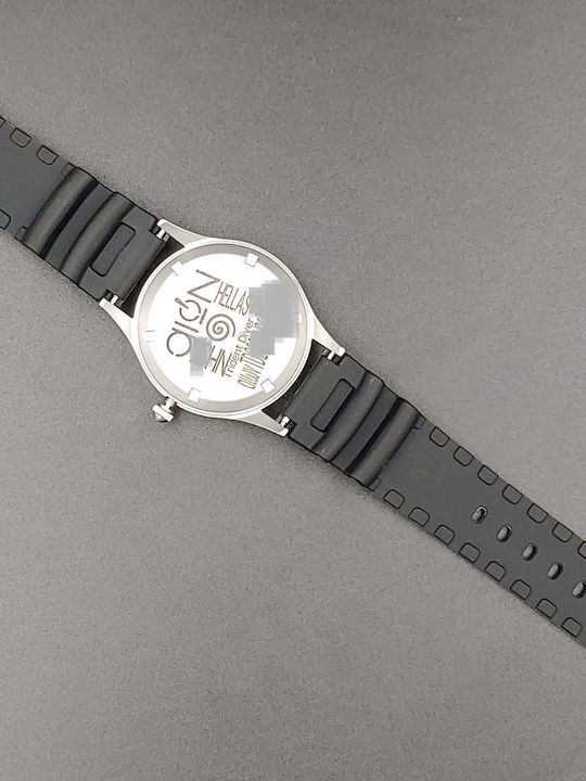 Aion Men's Watch Battery with Gray Rubber Strap