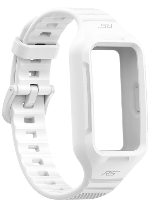 Huawei Band 8 7 Ενσωματωμένη Ζώνη Σιλικόνης Μονόχρωμη Λευκό