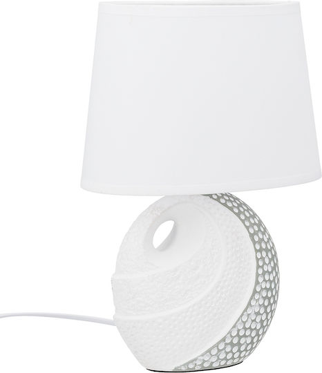 ArteLibre Ceramic Table Lamp with Gray Shade and Base