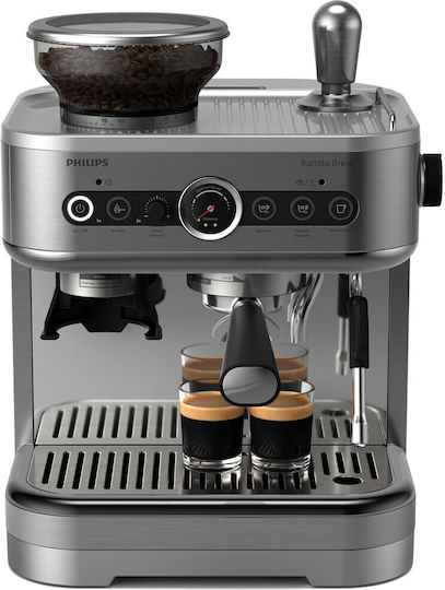 Philips Barista Brew Автоматична Еспресо Кафемашина 1350W Налягане 15bar с Мелачка за Кафе PSA3218/01