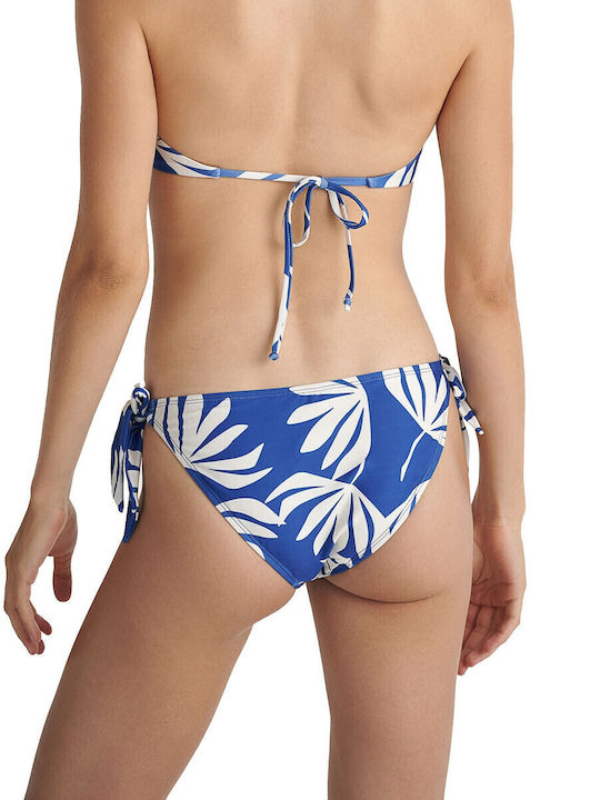 Slip Bikini Cu Dantelă Albastru