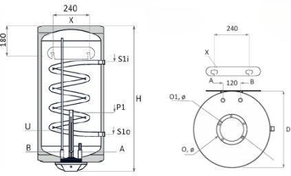 Bartec Ηλεκτρομπόιλερ 80lt Glass Κάθετο 4kW