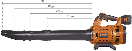 Kraft Blower Handheld 18V with 1 Battery 4Ah & Maximum Air Speed 187.2km/h