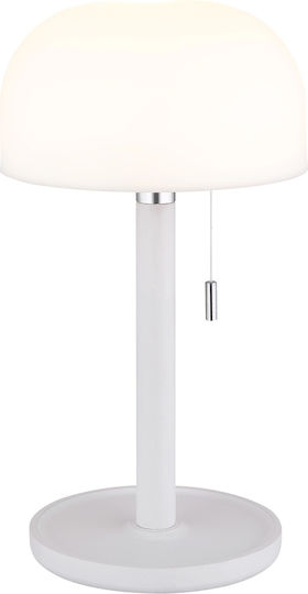 Globo Lighting Tischlampe mit Weißem Hut und Basis