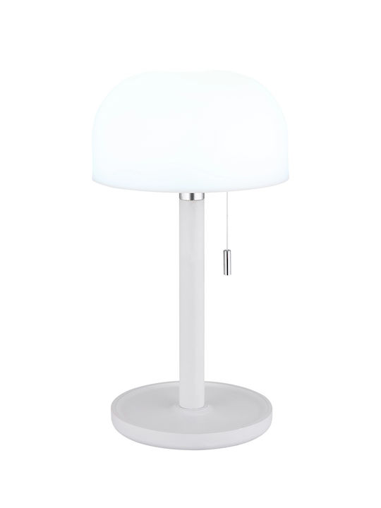 Globo Lighting Πορτατίφ με Λευκό Καπέλο και Βάση