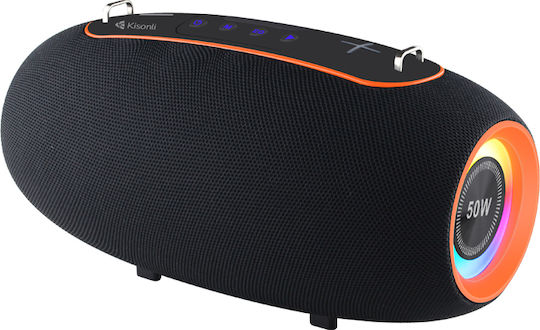 Kisonli К8 Ηχείο Bluetooth 50W με Διάρκεια Μπαταρίας έως 8 ώρες Μαύρο