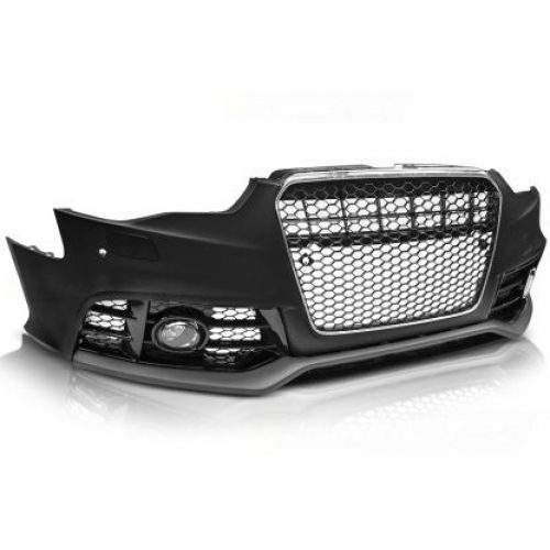Предна броня Audi A5 2011-2015 Rs5 дизайн хромирана решетка отвори за фарове за мъгла парктроник