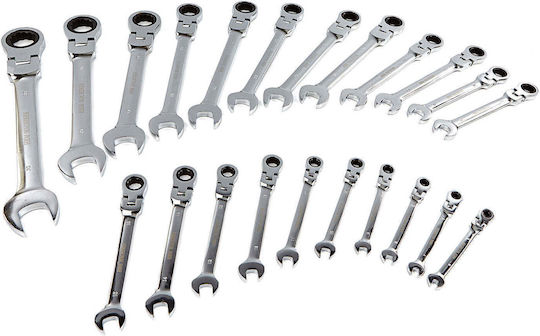 German Ratchet Folding Polygon Wrenches 6-32mm Set of 22 Pieces