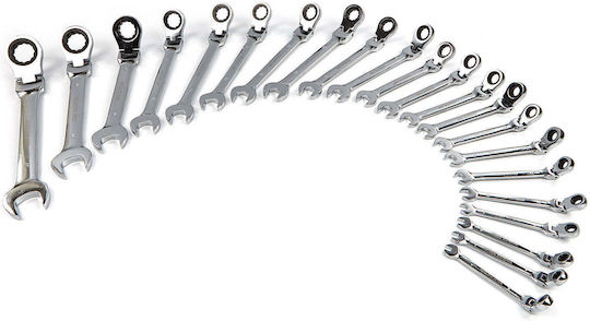 German Ratchet Folding Polygon Wrenches 6-32mm Set of 22 Pieces