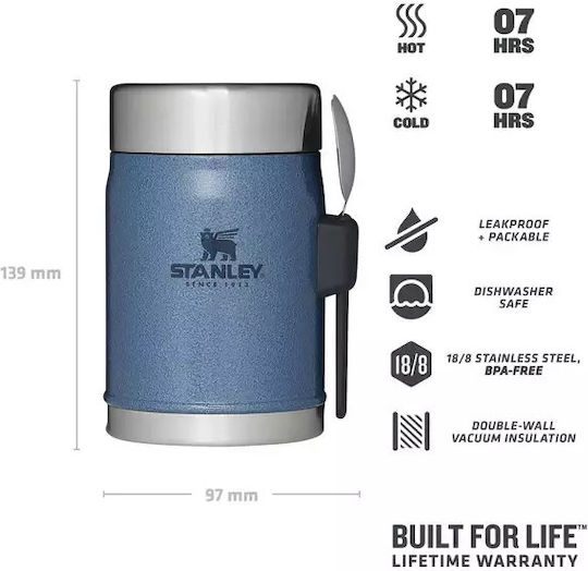 Stanley Classic Legendary Food Jar + Spork 0.4l Hammertone Clay Hammertone Clay