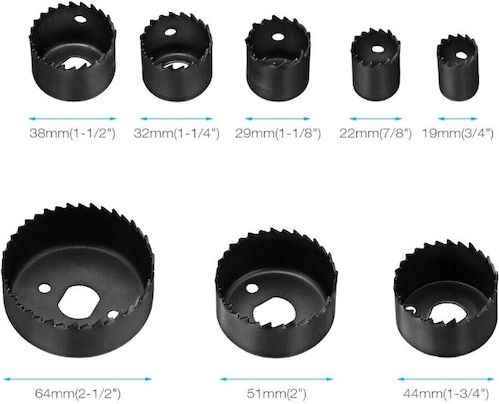 Set 11 burghie lemn rigips plastic 19 64 mm
