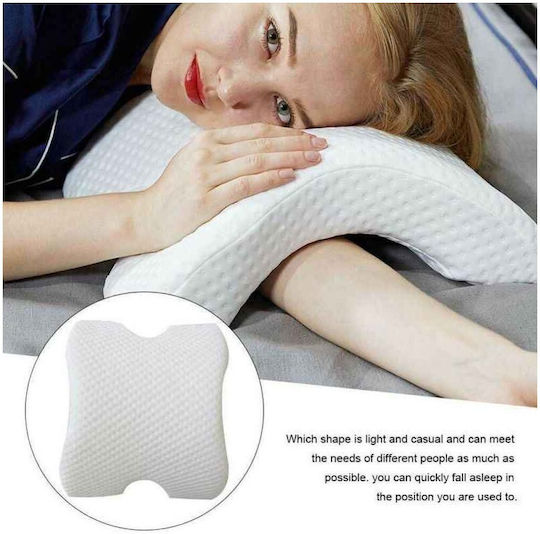 Ανατομικο Ιατρικό Μαξιλάρι Πλάτης Memory Foam 33x31x12cm Λευκό