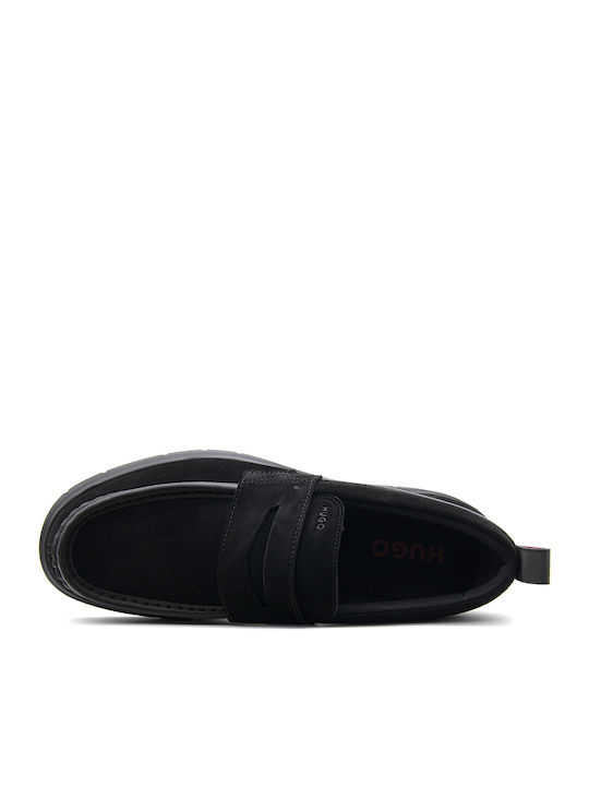 Suede Ανδρικά Loafers σε Μαύρο Χρώμα