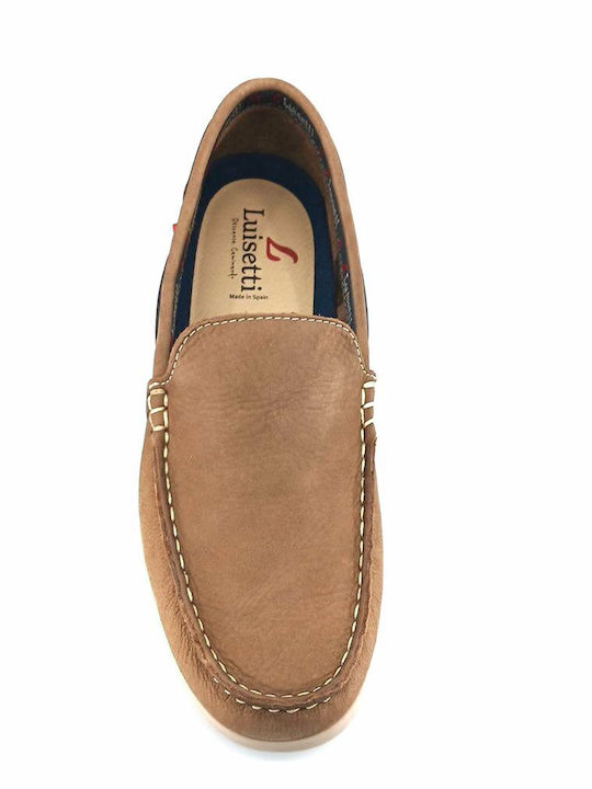 Δερμάτινα Ανδρικά Boat Shoes σε Καφέ Χρώμα